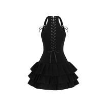 Đầm 2 Dây Xòe Tầng Liliana Dress AIAI OFFICIAL phối dây đan lưng đính đá và logo kim loại