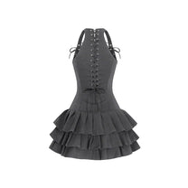 Đầm 2 Dây Xòe Tầng Liliana Dress AIAI OFFICIAL phối dây đan lưng đính đá và logo kim loại
