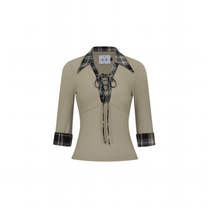 Áo Polo Nữ Phối Caro Đan Dây Tay Lỡ Amber Polo Shirt AIAI OFFICIAL