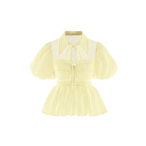 Áo Babydoll Tay Bồng Phối Tơ Trong – Aurora Top AIAI OFFICIAL Dáng Xòe