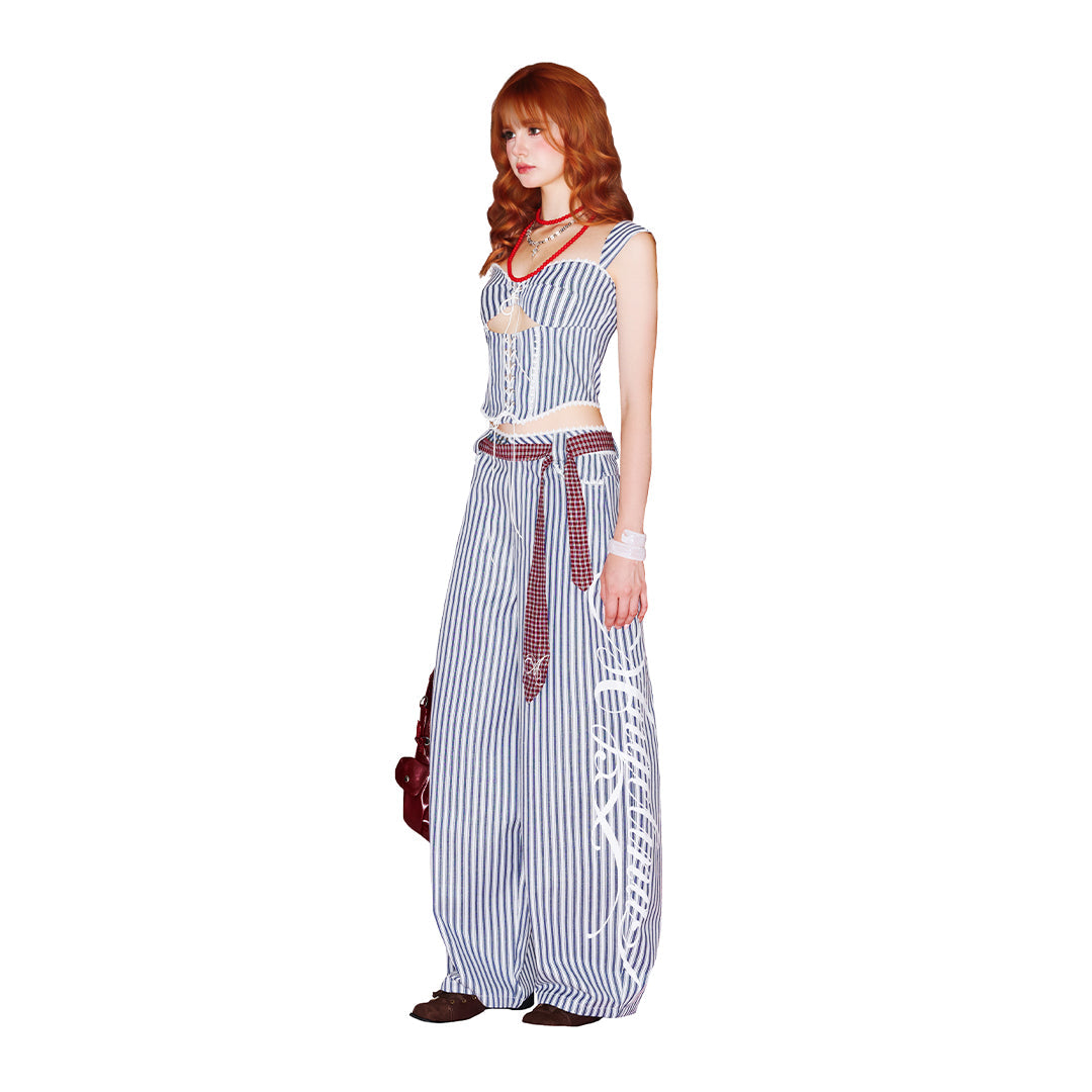 Set Áo Corset và Quần Jeans Ống Rộng Angelina Set AIAI OFFICIAL