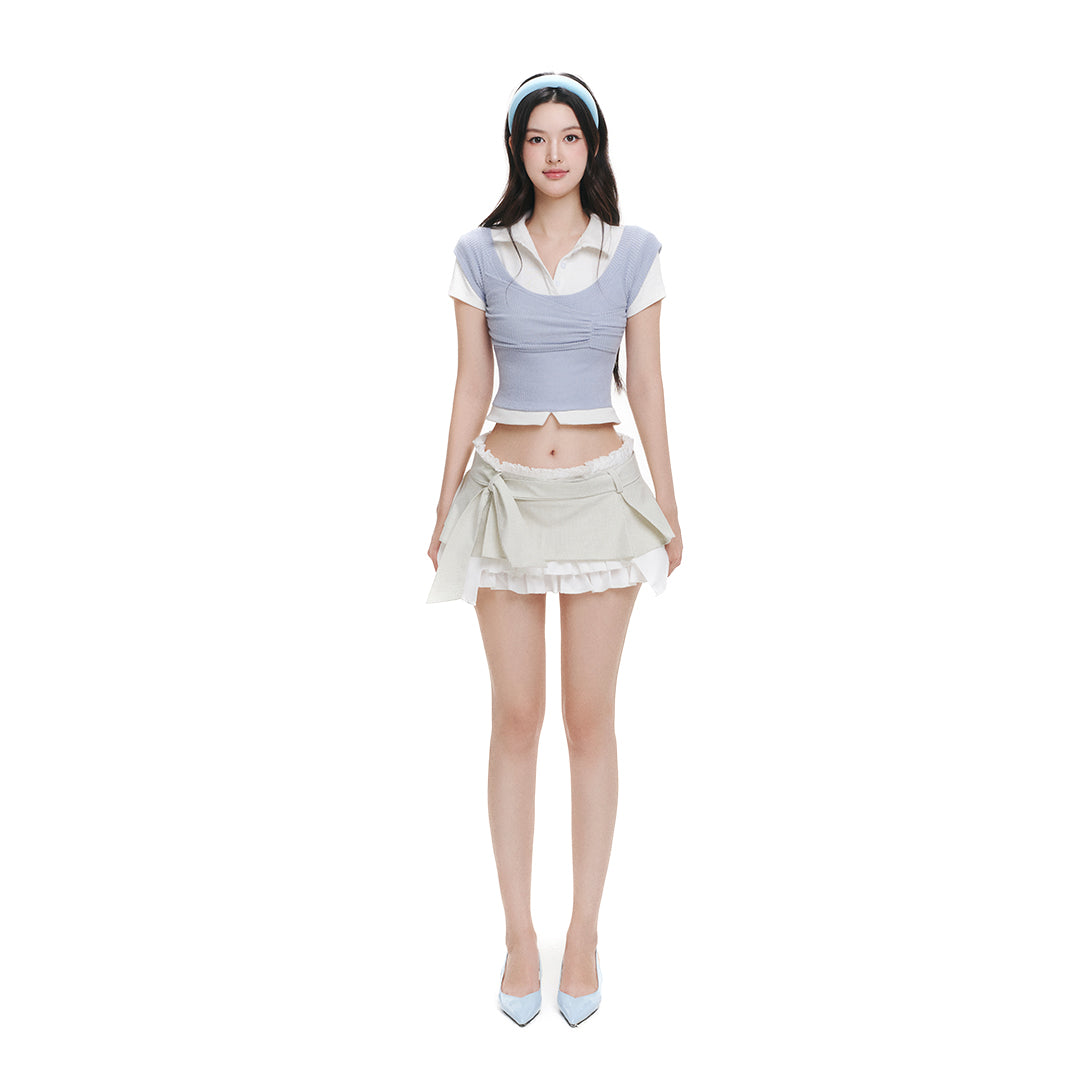 Chân Váy Ngắn Xếp Li Tầng Xòe Cạp Trễ MIA SKIRT AIAI OFFICIAL