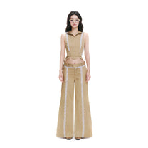 Quần Dài Ống Rộng Phối Ren Cạp Trễ HAZEL TROUSERS AIAI OFFICIAL