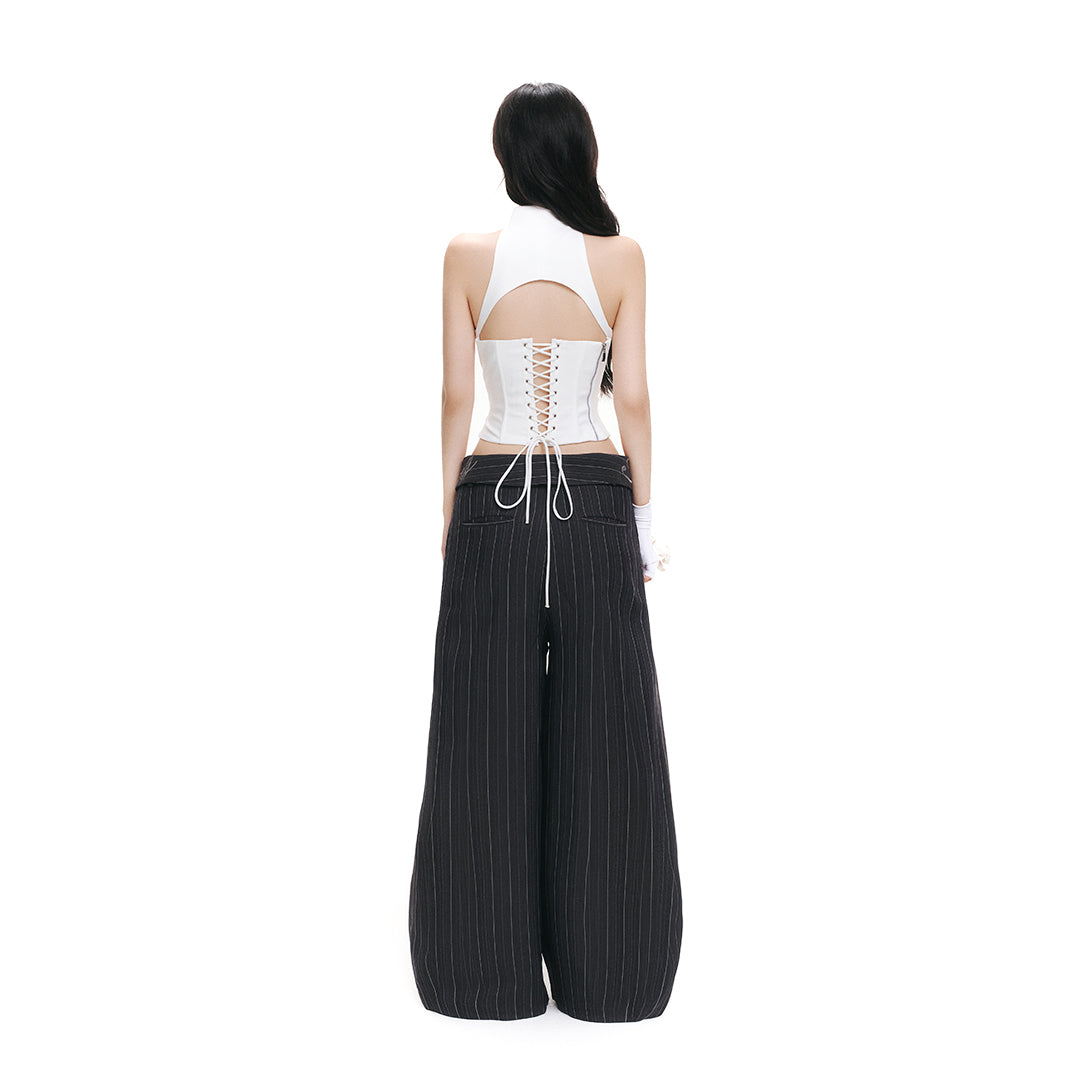 Áo Corset Cổ Yếm Cúp Ngực Thêu Logo IRENE HALTER TOP CORSET AIAI OFFICIAL