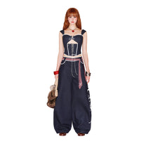 Set Áo Corset và Quần Jeans Ống Rộng Angelina Set AIAI OFFICIAL