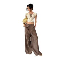 Quần Sọc Ống Rộng Lưng Gập Cạp Trễ SS26 Fold Waist Striped Wide Trousers Aiai Official
