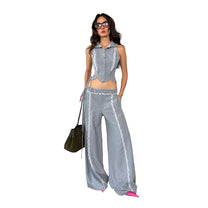 Áo Sơ Mi Cổ Yếm Dáng Gile Phối Ren HAZEL HALTER TOP AIAI OFFICIAL