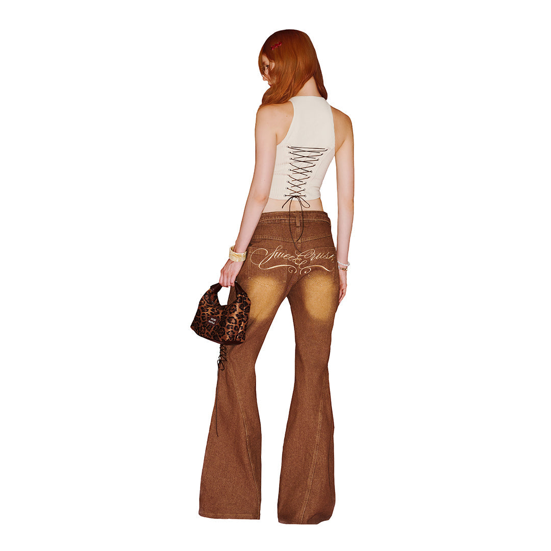 Áo Thun Gân Cổ Yếm Dáng Gile Phối Dây Đan Ariana Knit Halter Top AIAI OFFICIAL