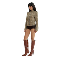 Áo Khoác Napoleon Kaki Wash Cúc Kim Loại Napoleon Wash Jacket Aiai Official