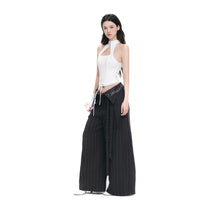 Quần Sọc Ống Rộng Lưng Gập Cạp Trễ SS26 Fold Waist Striped Wide Trousers Aiai Official
