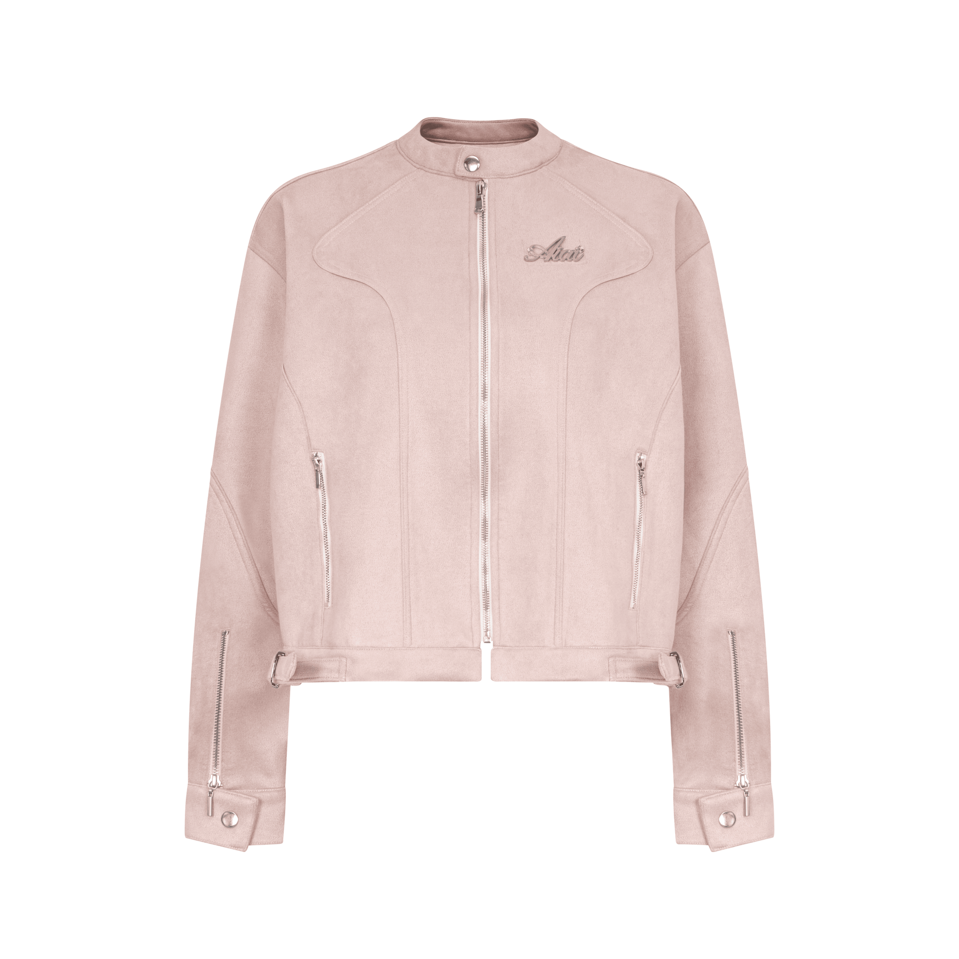 Áo Khoác Da Lộn Logo Kim Loại Aiai Suede Biker Jacket AIAI OFFICIAL