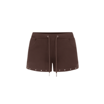 Quần Short Nữ Form Ôm Tôn Dáng Thêu 3D Viền Tán Bạc Catchy Mini Short AIAI OFFICIAL