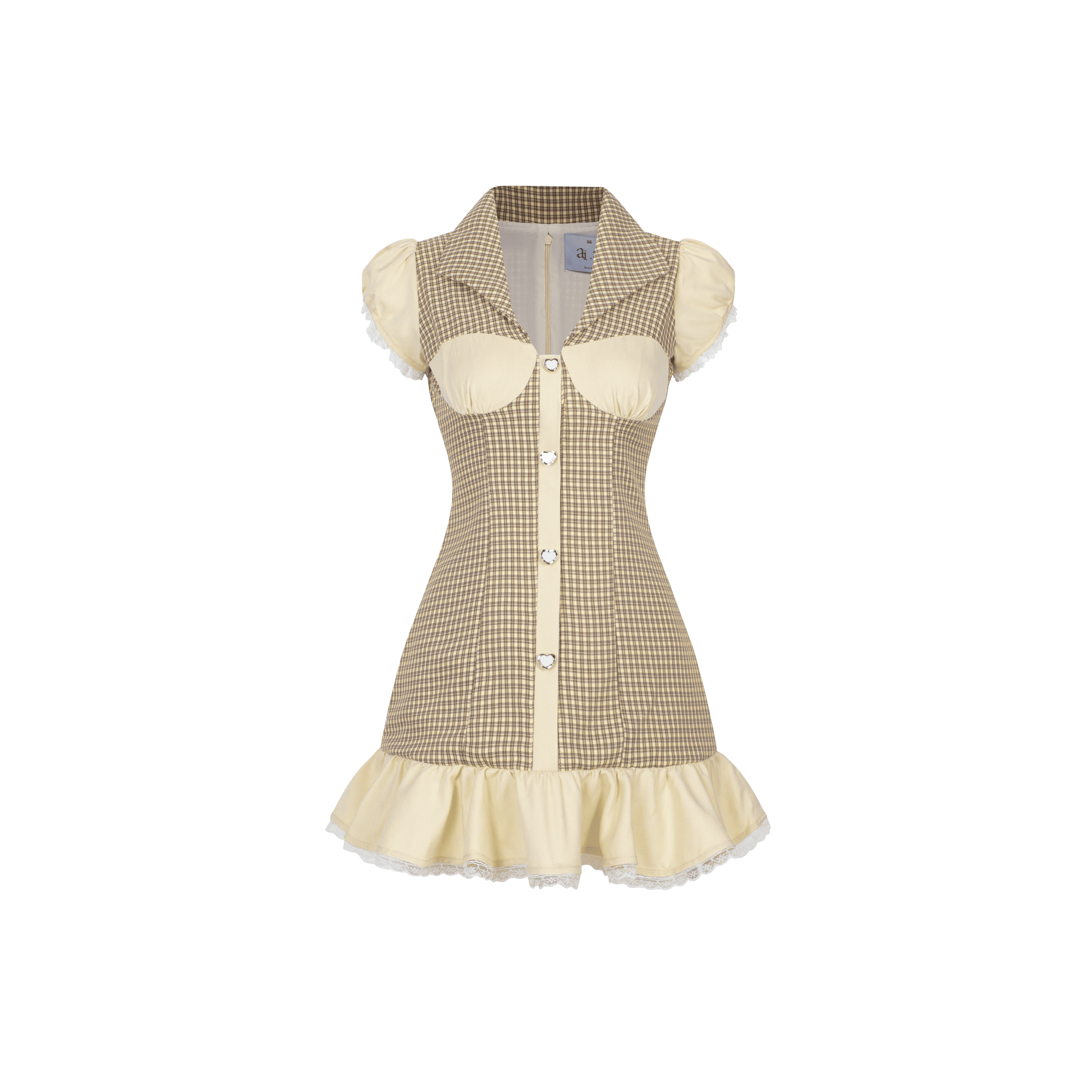 CLAIR COLLAR DRESS Đầm Cổ Sơ Mi Tầng Xòe Phối Cúp Ngực AIAI OFFICIAL