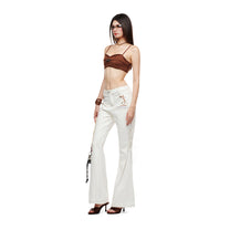 Quần Jeans Nữ Ống Loe Đan Dây Sweet Crush Flare Jeans Aiai Official