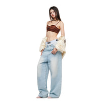 AIAI OFFICIAL Low-rise Jean Wash VERS 2  (quần Jean ống rộng cạp thấp thêu logo)