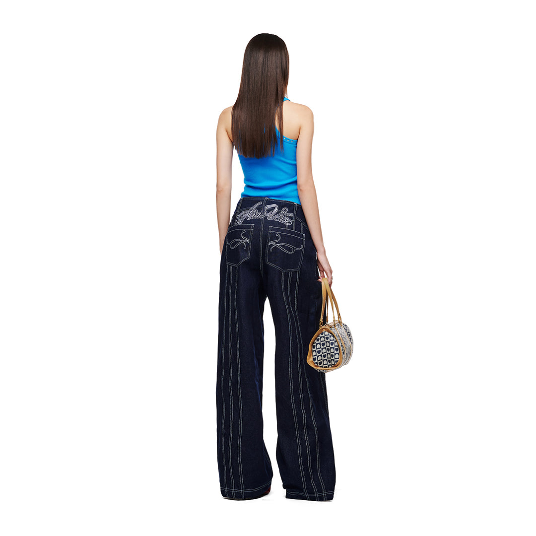 Quần Jean Ống Rộng Cạp Trễ Form Baggy Aiaiverse Jeans AIAI OFFICIAL