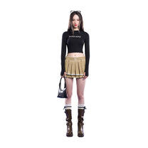 AIAI OFFICIAL CICI LACE Mini Skirt - Chân váy phối viền ren thêu logo thương hiệu