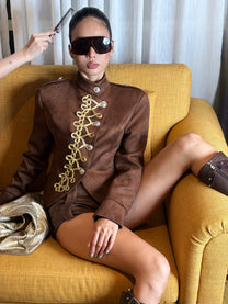 Front Row Napoleon Suede Jacket