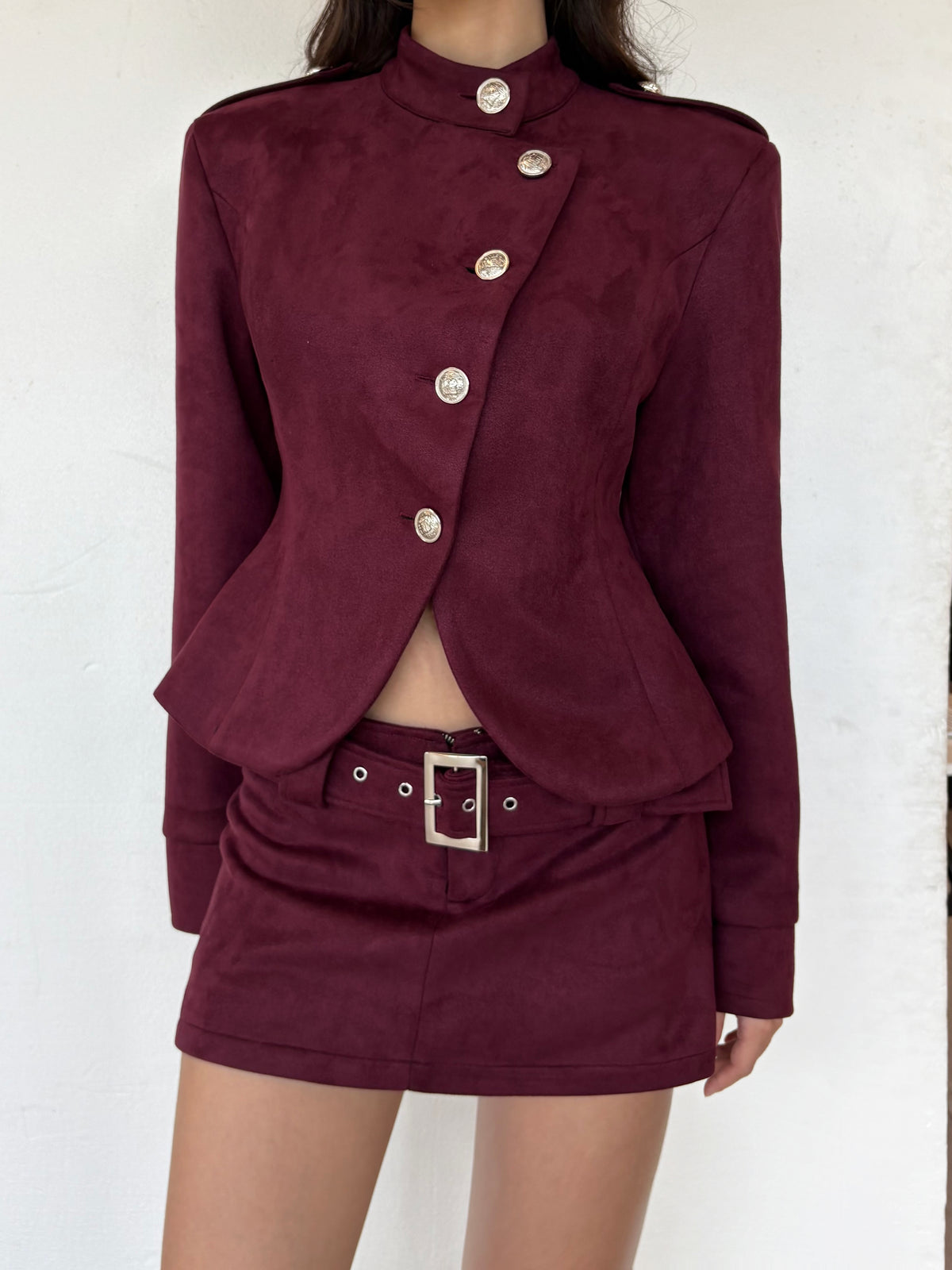 Front Row Suede Skirt