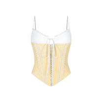 Áo Corset 2 Dây Cài Trước Phối Ren Jenny Corset Top AIAI OFFICIAL