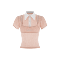 Áo Polo Nữ Tay Ngắn Cổ Sơ Mi Phối Ren Josie Polo Shirt AIAI OFFICIAL – Thêu Chữ Nổi Bật, Khuy Hoa 3D Xinh Xắn