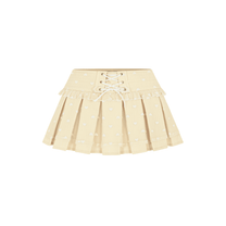 LUCY RAE SKIRT Chân Váy Xếp Ly Tầng Xòe Phối Voan Chấm Bi Tim AIAI OFFICIAL