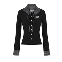 "Ledi" Collar Cardigan AIAI OFFICIAL - Áo cardigan phối cổ sơ mi form ôm tôn dáng