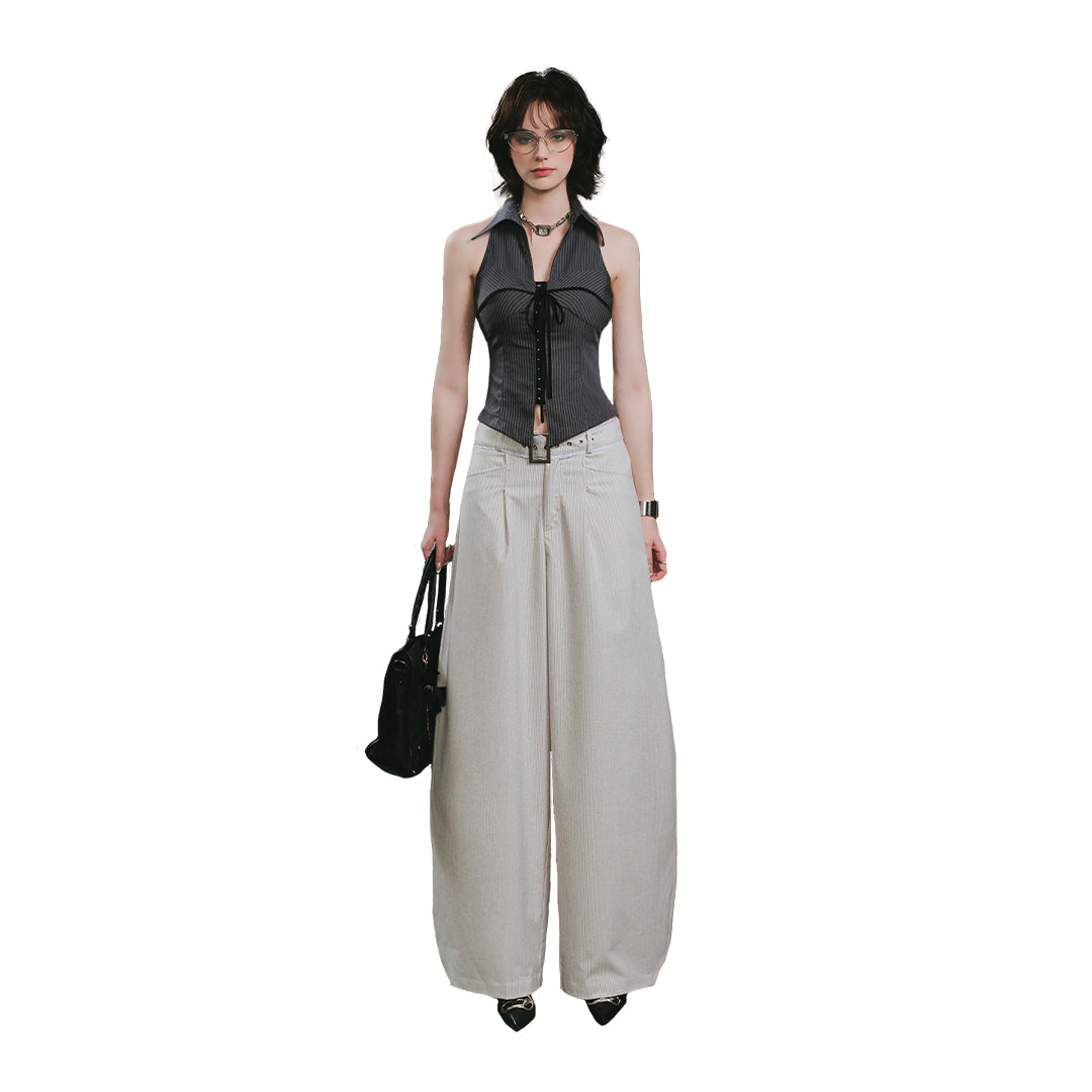 Áo Sơ Mi Cổ Yếm Dáng Gile Phối Nơ Ivy Halter Top AIAI OFFICIAL – Form Ôm Tôn Dáng