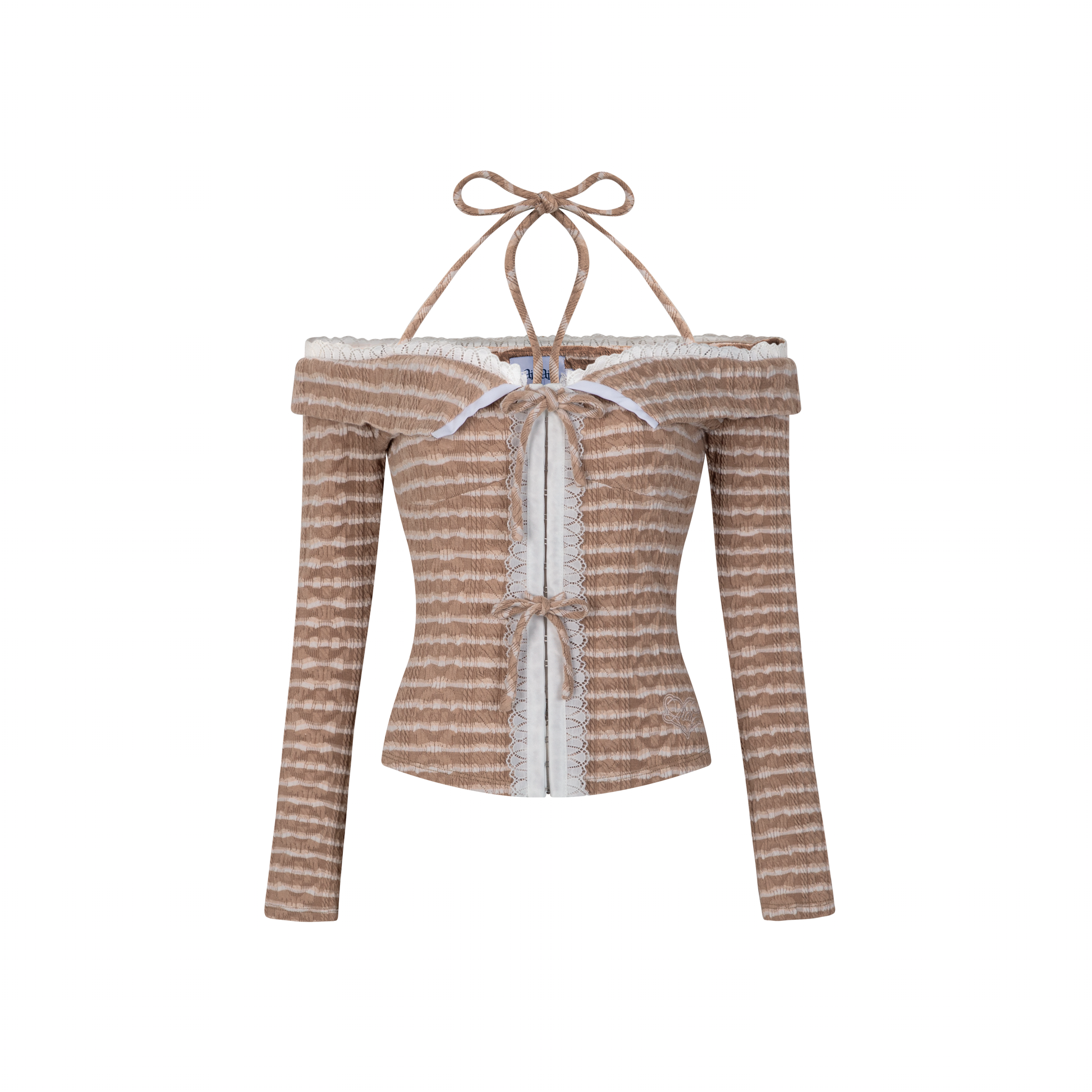 Áo Tay Dài Trễ Vai Phối Ren Mira Top AIAI OFFICIAL