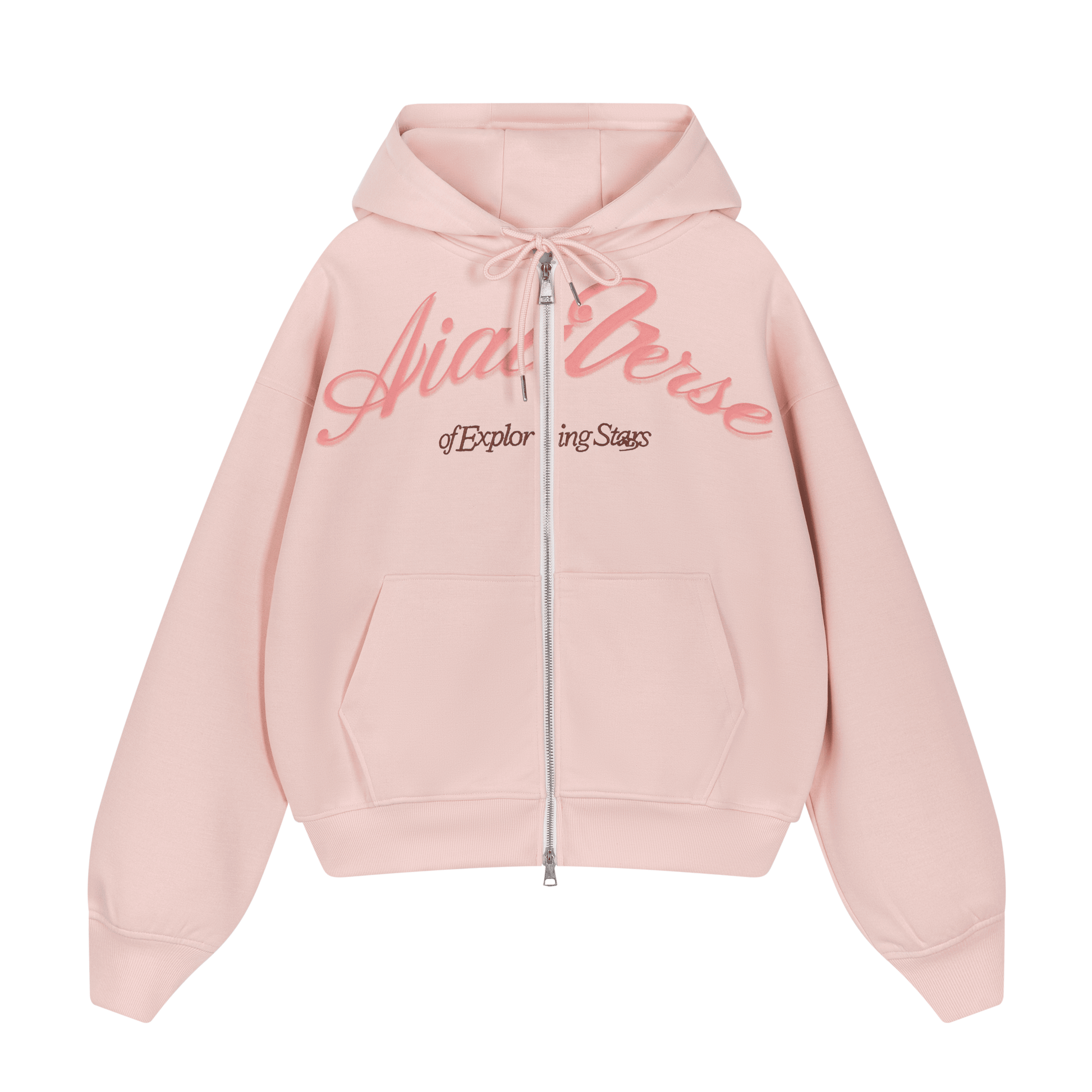 &quot;Miukiway&quot; Boxy Hoodie AIAI OFFICIAL - Áo hoodie zip nỉ 2 da in hình mèo form boxy thêu logo