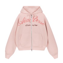 &quot;Miukiway&quot; Boxy Hoodie AIAI OFFICIAL - Áo hoodie zip nỉ 2 da in hình mèo form boxy thêu logo