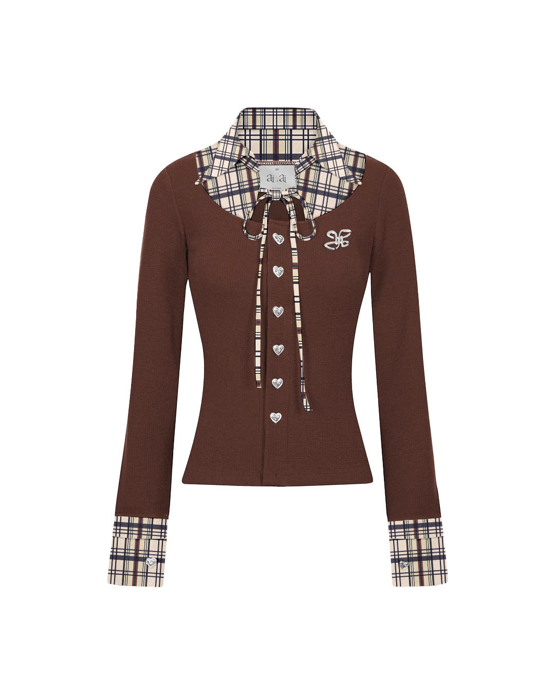 &quot;Ledi&quot; Collar Cardigan AIAI OFFICIAL - Áo cardigan phối cổ sơ mi form ôm tôn dáng