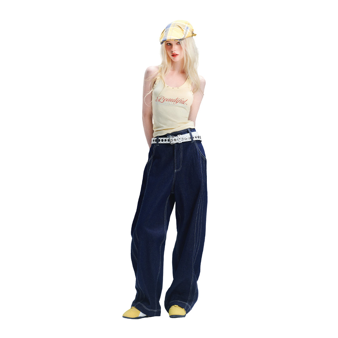 Quần Jean Ống Rộng Cạp Trễ Form Baggy Aiaiverse Jeans AIAI OFFICIAL
