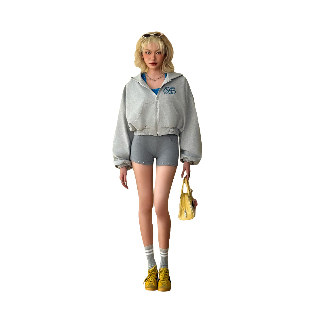 Quần Short Nữ Form Ôm Tôn Dáng Thêu 3D Viền Tán Bạc Catchy Mini Short AIAI OFFICIAL
