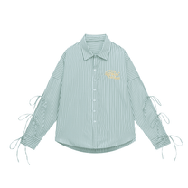 Áo Sơ Mi Tay Dài Cột Nơ Form Rộng Sọc Logo Thêu &amp; In Lưng AIAI Season Shirt