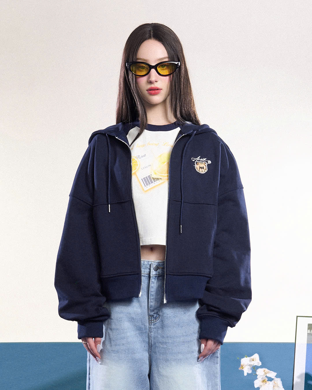 AIAI OFFICIAL AGOM Bear Boxy Hoodie - Áo hoodie bear ver 2 form boxy (KHOÁ KÉO 1 CHIỀU)