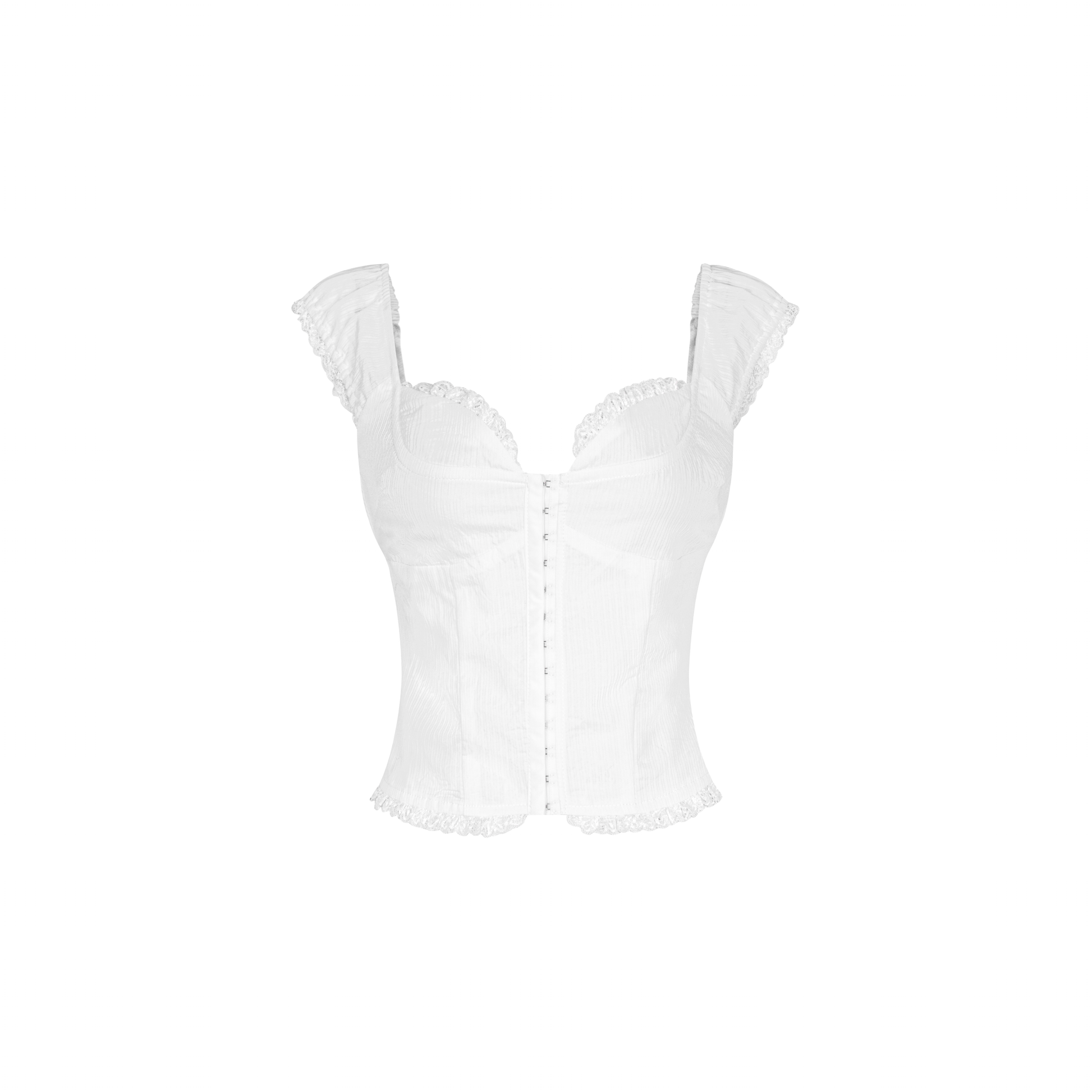 YUMI TOP Sơ Mi Tơ Form Ôm Cài Trước AIAI OFFICIAL