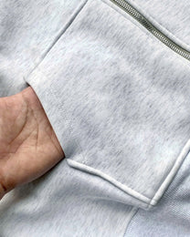"Miukiway" Boxy Hoodie AIAI OFFICIAL - Áo hoodie zip nỉ 2 da in hình mèo form boxy thêu logo