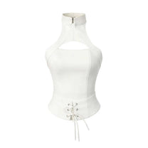 Áo Corset Cổ Yếm Cúp Ngực Thêu Logo IRENE HALTER TOP CORSET AIAI OFFICIAL