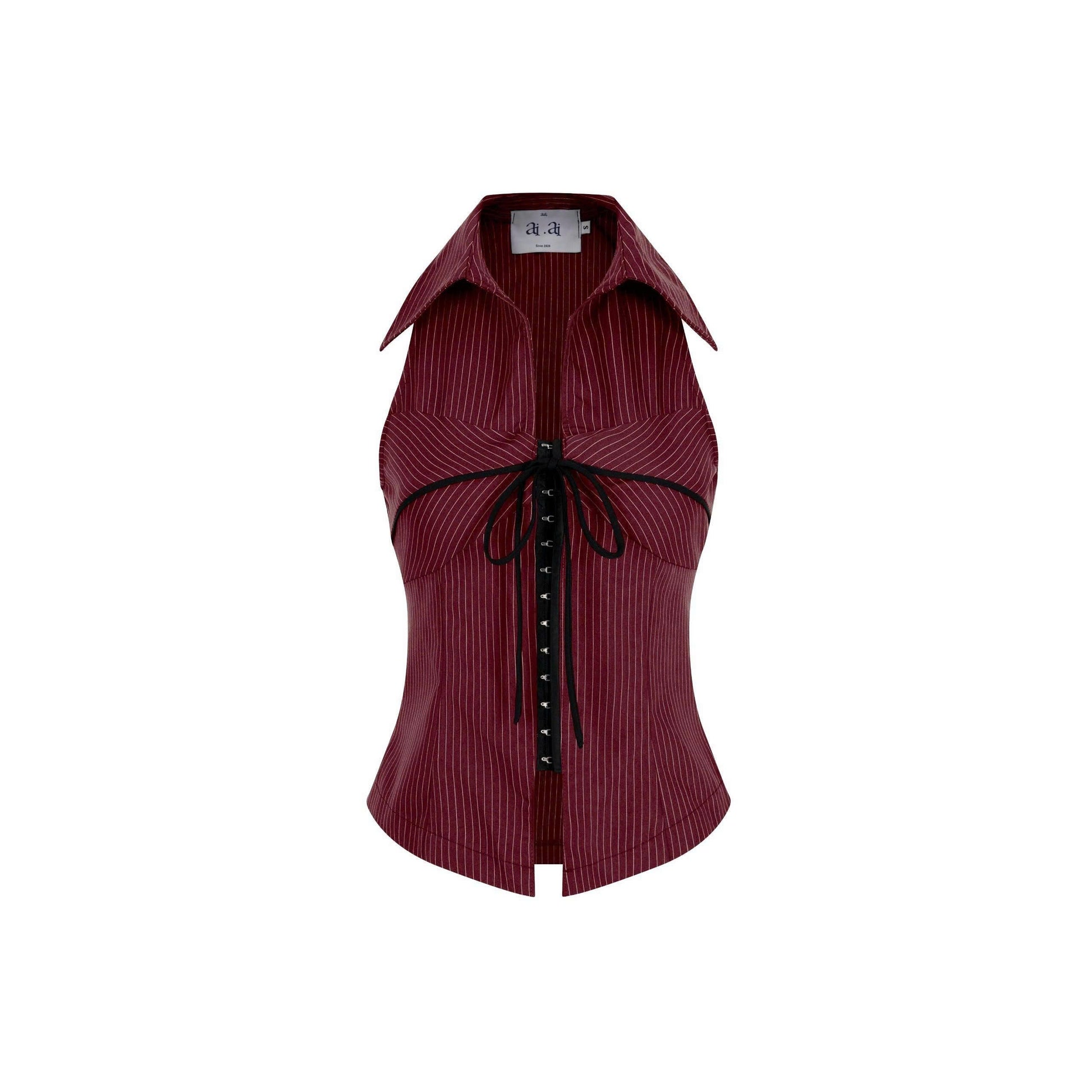 Áo Sơ Mi Cổ Yếm Dáng Gile Phối Nơ Ivy Halter Top AIAI OFFICIAL – Form Ôm Tôn Dáng