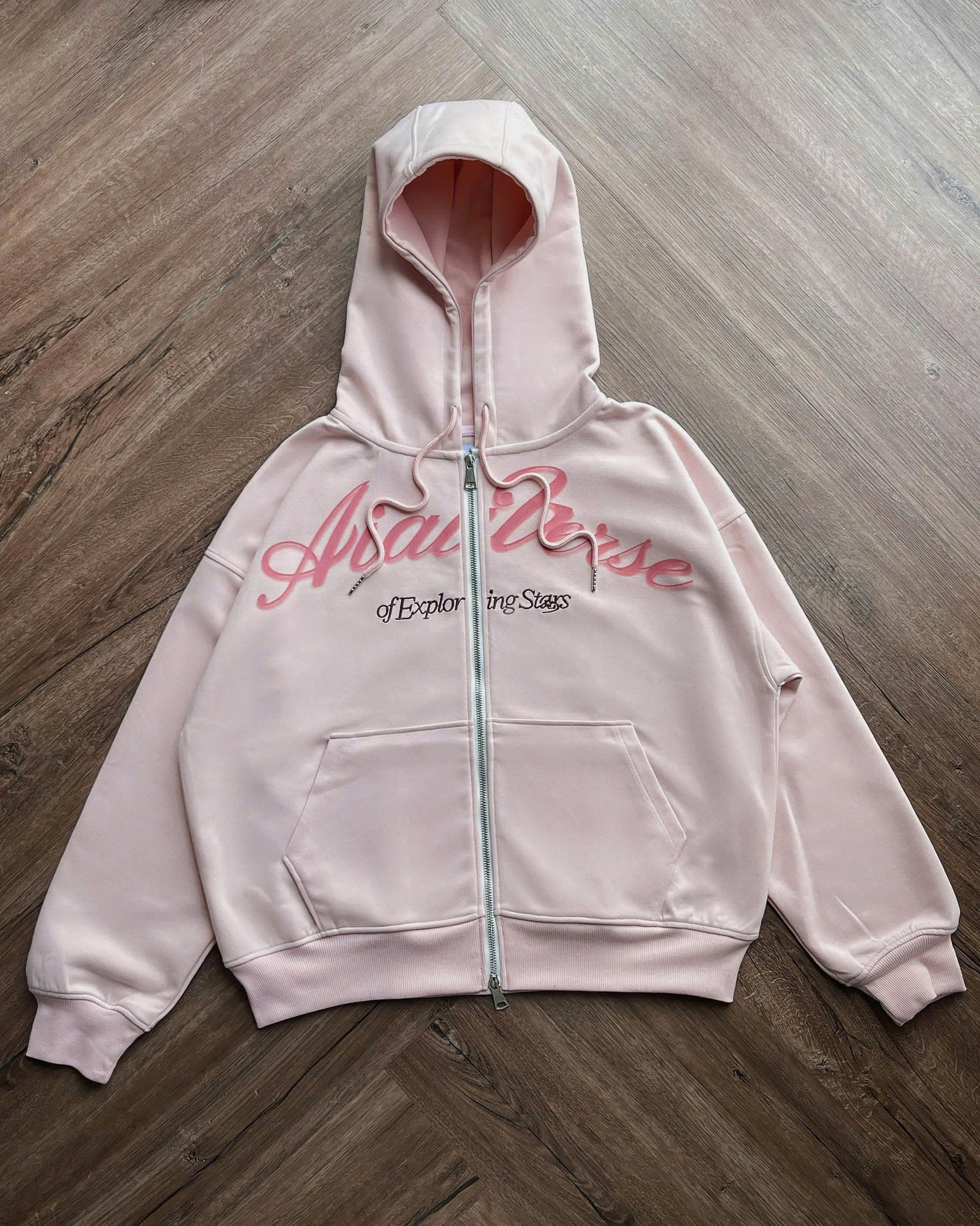 "Miukiway" Boxy Hoodie AIAI OFFICIAL - Áo hoodie zip nỉ 2 da in hình mèo form boxy thêu logo