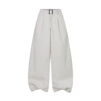 AIAI OFFICIAL &quot;Out of Office&quot; Trousers - Quần dài ống rộng &quot; Out of Office &quot; cạp trễ kẻ sọc thêu logo (kèm thắt lưng)