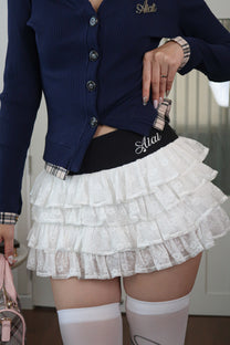 AIAI OFFICIAL "Rêve" Skirt - Chân váy tầng xoè "Rêve" cạp trễ có quần bảo hộ