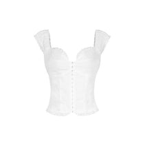 YUMI TOP Sơ Mi Tơ Form Ôm Cài Trước AIAI OFFICIAL