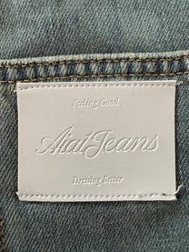 Quần Jeans Rách Ống Rộng Cạp Trễ AWF Folded Waist Waxed Ripped Jeans Aiai Official