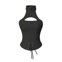 Áo Corset Cổ Yếm Cúp Ngực Thêu Logo IRENE HALTER TOP CORSET AIAI OFFICIAL